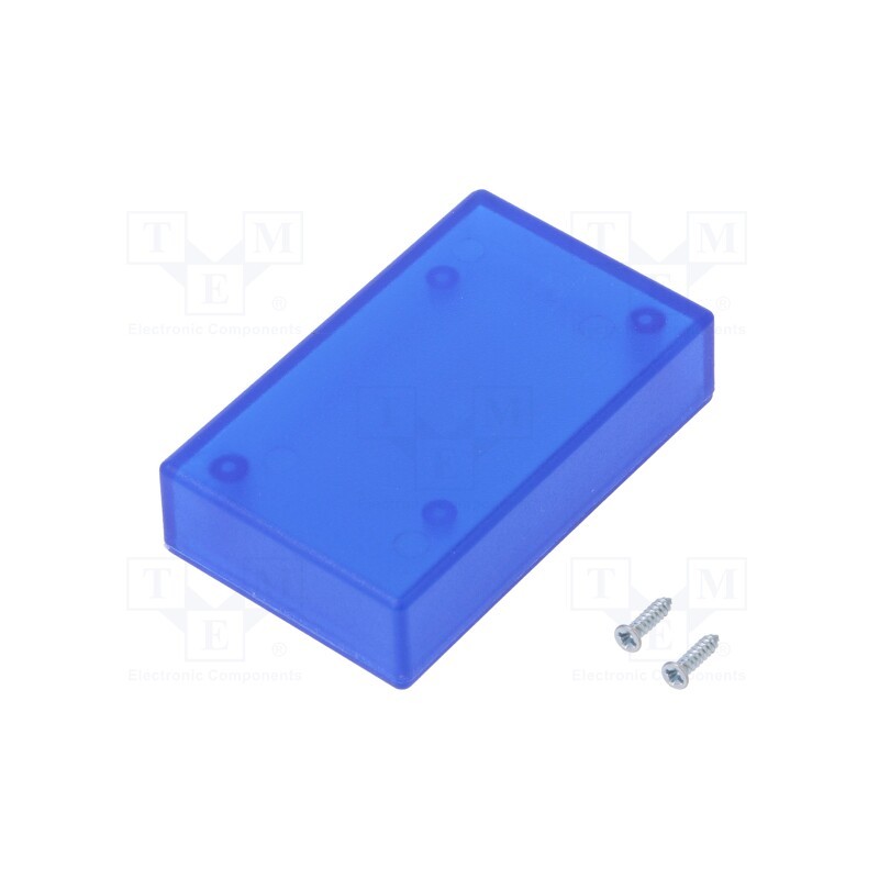 10 pcs : KM-202-TR/BL - Enclosure: multipurpose, X: 37mm, Y: 60mm, Z: 15mm, ABS, screwed