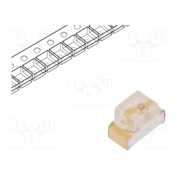 20 pcs : KP-1608YC - LED, SMD, 0603, yellow, 3÷8mcd, 1.6x0.8x1.1mm, 150°, 2.1÷2.5V, 20mA