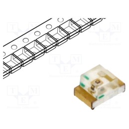 20 pcs : KP-2012CGCK - LED, SMD, 0805, green, 20÷50mcd, 2x1.25x1.1mm, 120°, 2.1÷2.5V, 20mA
