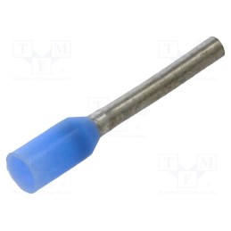 100 pcs : BM 00500 - Tip: bootlace ferrule, insulated, copper, 0.25mm2, 8mm, tinned