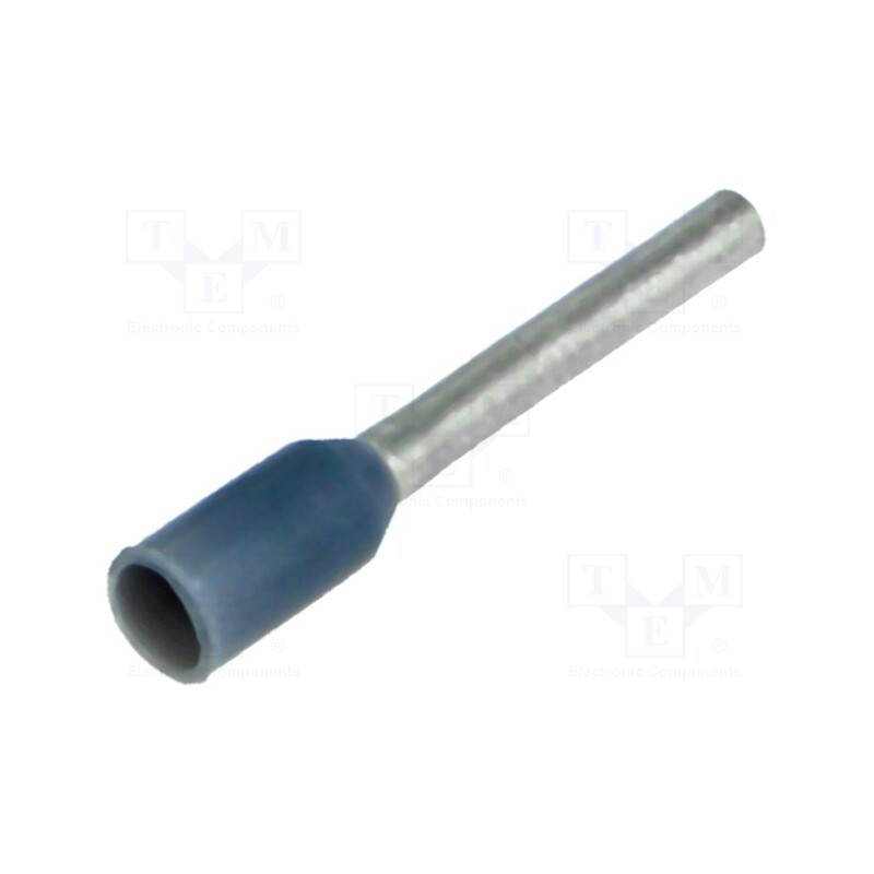 100 pcs : BM 005001 - Tip: bootlace ferrule, insulated, copper, 0.14mm2, 8mm, tinned