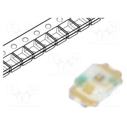 20 pcs : SML-P11VTT86R - LED, SMD, 0402, red, 1.6÷4mcd, 1x0.6x0.2mm, 1.8V, 20mA, λd: 622÷632nm