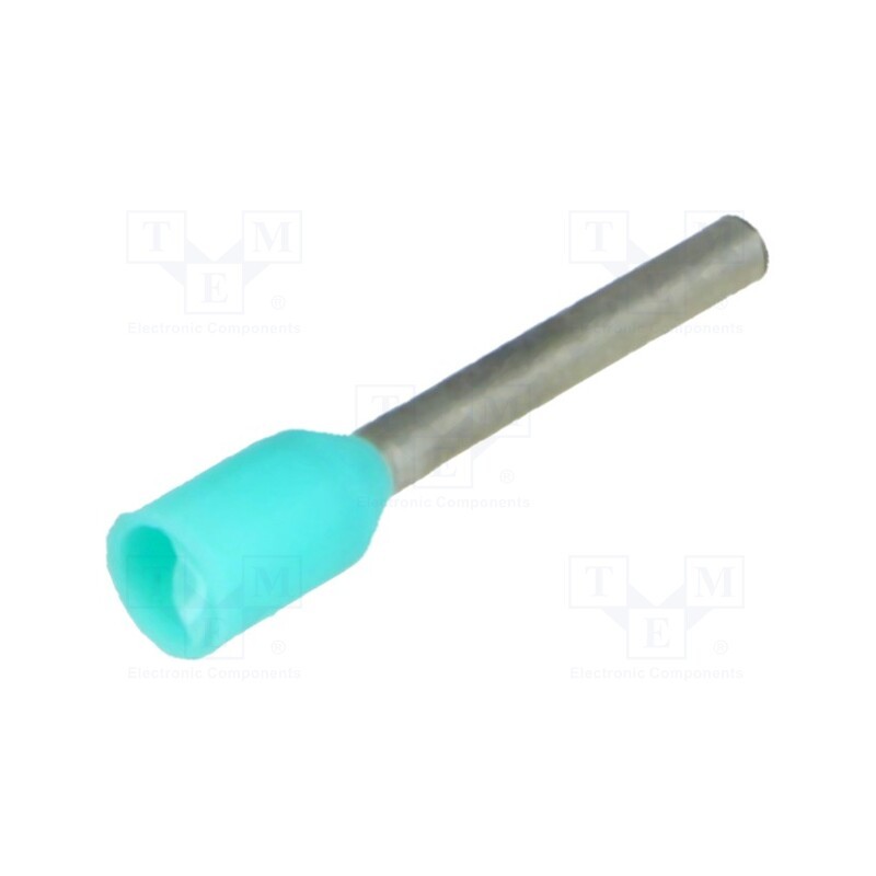 100 pcs : BM 005002 - Tip: bootlace ferrule, insulated, copper, 0.34mm2, 8mm, tinned