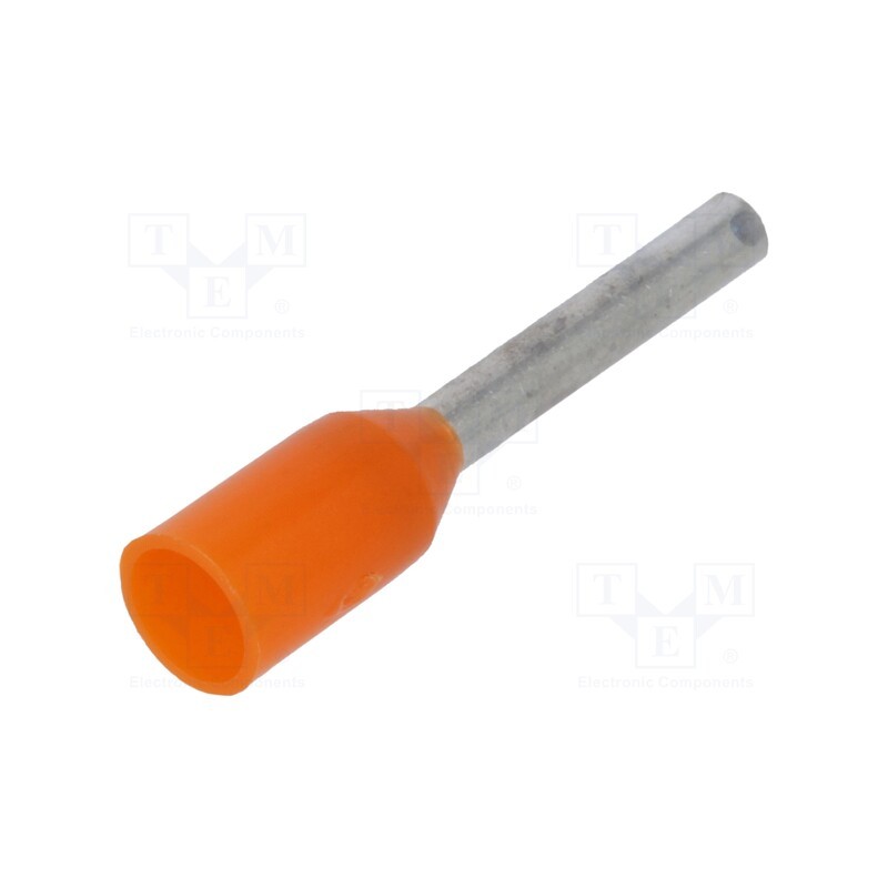 100 pcs : BM 00501 - Tip: bootlace ferrule, insulated, copper, 0.5mm2, 8mm, tinned
