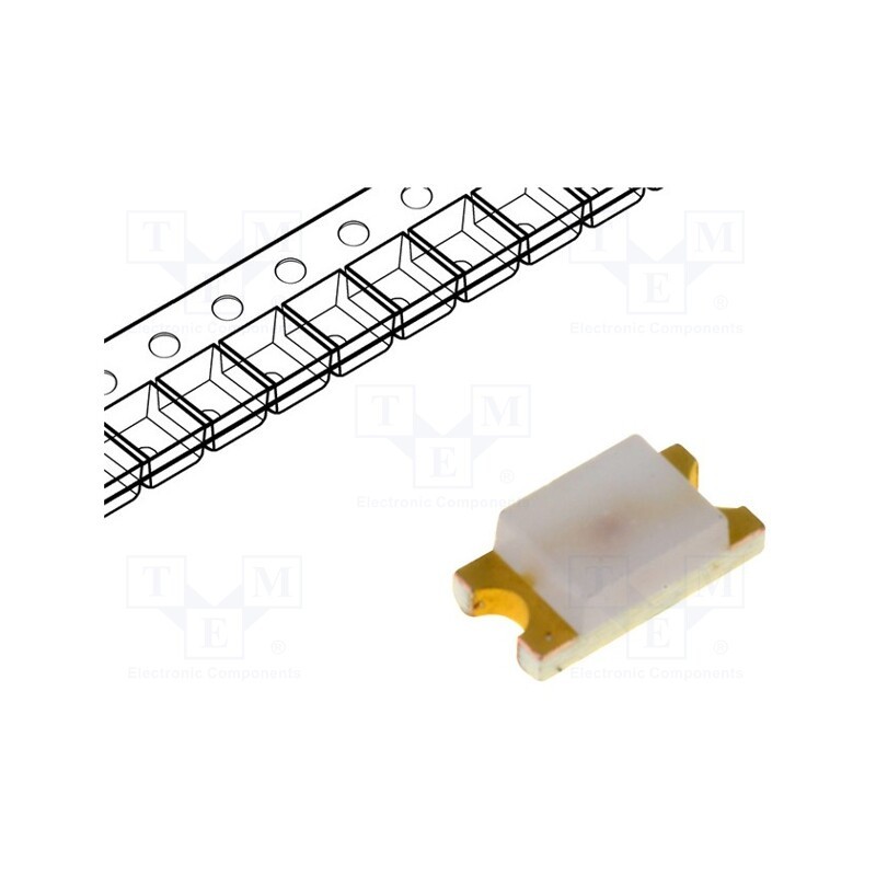20 pcs : HSMY-C150 - LED, SMD, 1206, yellow, 2.8÷8mcd, 3.2x1.6x1.1mm, 170°, 2.1÷2.6V
