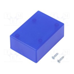 10 pcs : KM-201-TR/BL - Enclosure: multipurpose, X: 36mm, Y: 50mm, Z: 20mm, ABS, screwed