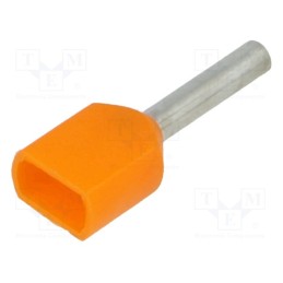 100 pcs : BM 00551 - Tip: bootlace ferrule, insulated,double, copper, 0.5mm2, 8mm