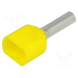 100 pcs : BM 00554 - Tip: bootlace ferrule, insulated,double, copper, 1mm2, 8mm, tinned