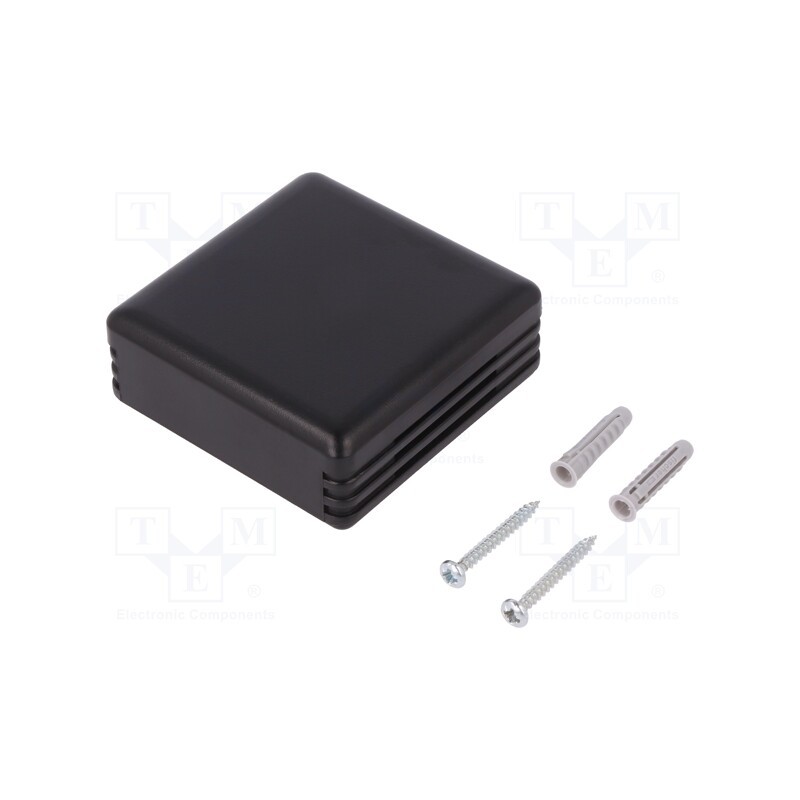 10 pcs : PP116N-S - Enclosure: for alarms, X: 71mm, Y: 71mm, Z: 27mm, ABS, black