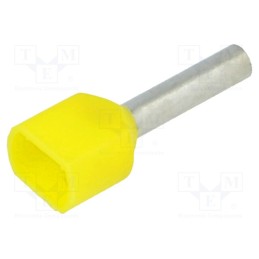 100 pcs : BM 00555 - Tip: bootlace ferrule, insulated,double, copper, 1mm2, 10mm, 18AWG