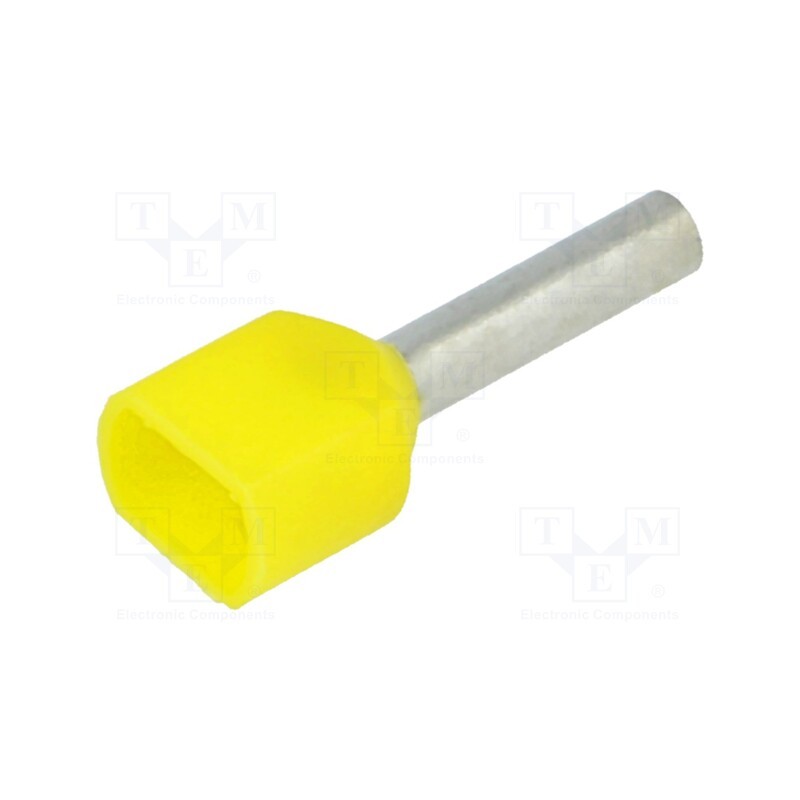 100 pcs : BM 00555 - Tip: bootlace ferrule, insulated,double, copper, 1mm2, 10mm, 18AWG