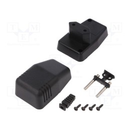 10 pcs : KM-46N/BK - Enclosure: for power supplies, X: 40mm, Y: 66mm, Z: 40mm, ABS, black