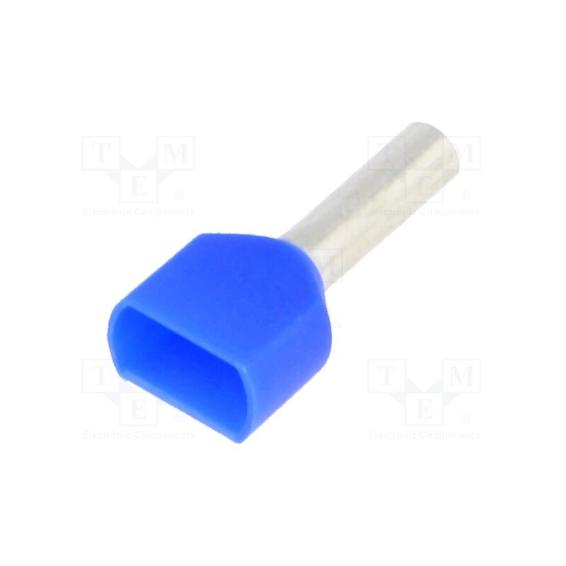 100 pcs : BM 00558 - Tip: bootlace ferrule, insulated,double, copper, 2.5mm2, 10mm