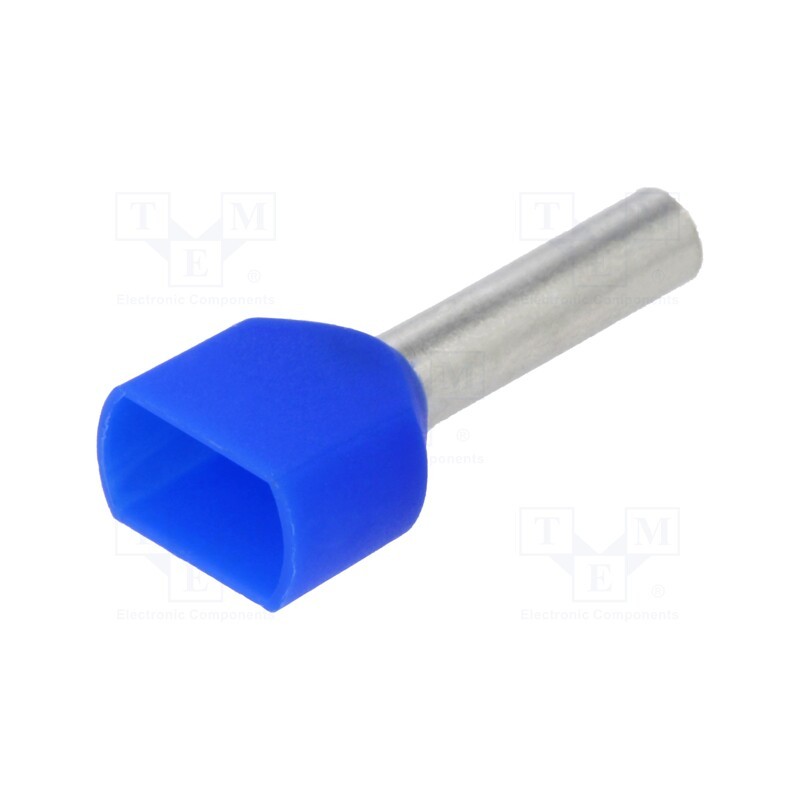 100 pcs : BM 00559 - Tip: bootlace ferrule, insulated,double, copper, 2.5mm2, 13mm