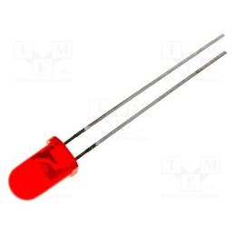 20 pcs : L-53IT - LED, 5mm, red, 50÷200mcd, 30°, Front: convex, 2÷2.5V, No.of term: 2