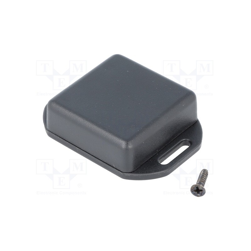 10 pcs : 1551QFLBK - Enclosure: multipurpose, X: 40mm, Y: 40mm, Z: 15mm, with fixing lugs