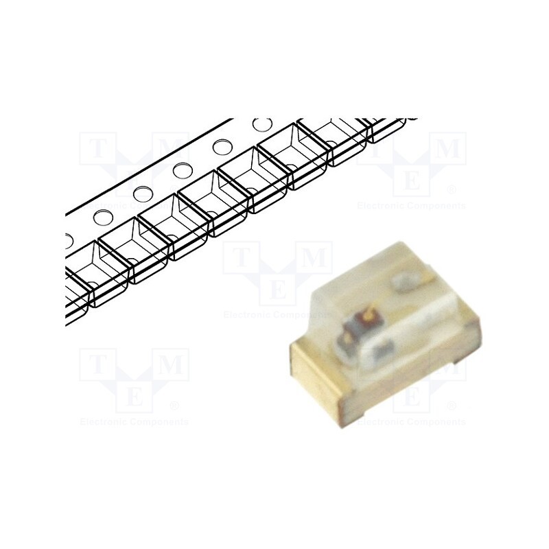 20 pcs : KP-1608CGCK - LED, SMD, 0603, green, 10÷40mcd, 1.6x0.8x1.1mm, 120°, 2.1÷2.5V, 20mA