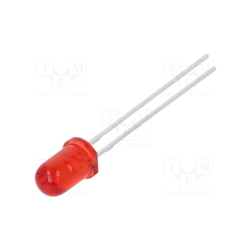 20 pcs : L-7113IT - LED, 5mm, red, 80÷180mcd, 20°, Front: convex, 1.9÷2.3V, No.of term: 2
