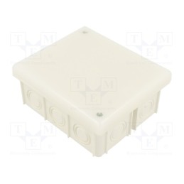 10 pcs : PK-100L WHITE - Enclosure: junction box, X: 80mm, Y: 95mm, Z: 40mm, wall mount, IP20
