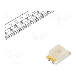 20 pcs : SML-LXT0805IW-TR - LED, SMD, 0805, red, 7.15mcd, 2x1.3x0.8mm, 130°, 2.1V, 20mA, λd: 640nm