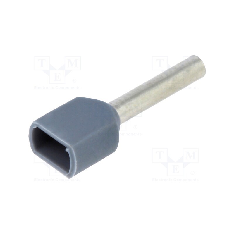 100 pcs : BM 00653 - Tip: bootlace ferrule, insulated,double, copper, 0.75mm2, 10mm
