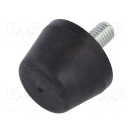 10 pcs : DVB.6-32-22-M8-16-55 - Vibroisolation foot, Ø: 32mm, Shore hardness: 55±5, 638N, 116N/mm