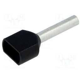 100 pcs : BM 00657 - Tip: bootlace ferrule, insulated,double, copper, 1.5mm2, 12mm
