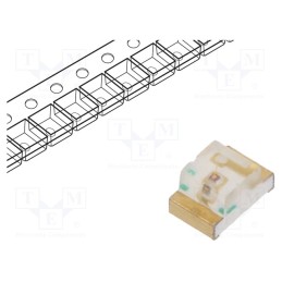 20 pcs : KP-2012SURC - LED, SMD, 0805, red, 150÷250mcd, 2x1.25x1.1mm, 140°, 1.9÷2.5V, 20mA