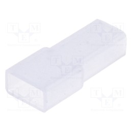 50 pcs : BM 01017 - Terminals cover, female, straight, for push-on 6.3mm connectors