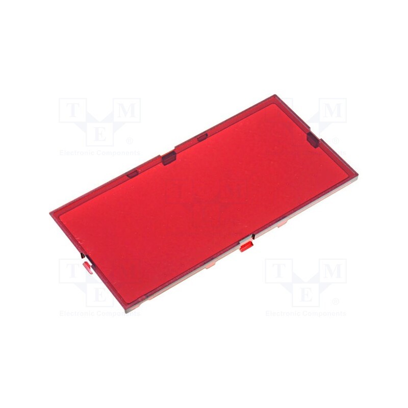 10 pcs : 5M/821P - Front panel, red, MODULBOX
