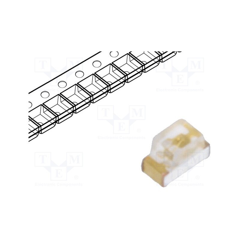 20 pcs : KP-1608QBC-D - LED, SMD, 0603, blue, 40÷100mcd, 1.6x0.8x1.1mm, 130°, 3.3÷4V, 20mA