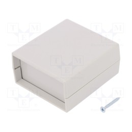 10 pcs : Z60J ABS - Enclosure: with panel, X: 67mm, Y: 74mm, Z: 36mm, ABS, grey