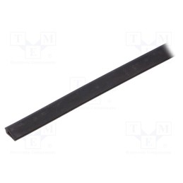 10 m : UT-5.2 - Hole and edge shield, EPDM, L: 10m, black, H: 10mm, W: 4mm