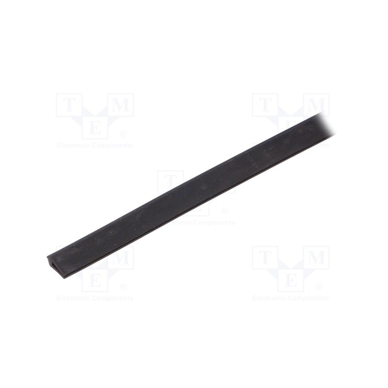 10 m : UT-5.2 - Hole and edge shield, EPDM, L: 10m, black, H: 10mm, W: 4mm