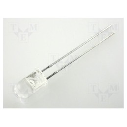 20 pcs : L-53EC - LED, 5mm, red, 50÷200mcd, 30°, Front: convex, 2÷2.5V