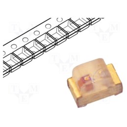 20 pcs : KP-1608SYC - LED, SMD, 0603, yellow, 40÷80mcd, 1.6x0.8x1.1mm, 120°, 2÷2.5V, 20mA