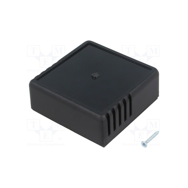 10 pcs : KM-84/BK - Enclosure: multipurpose, X: 70mm, Y: 70mm, Z: 28mm, ABS, black