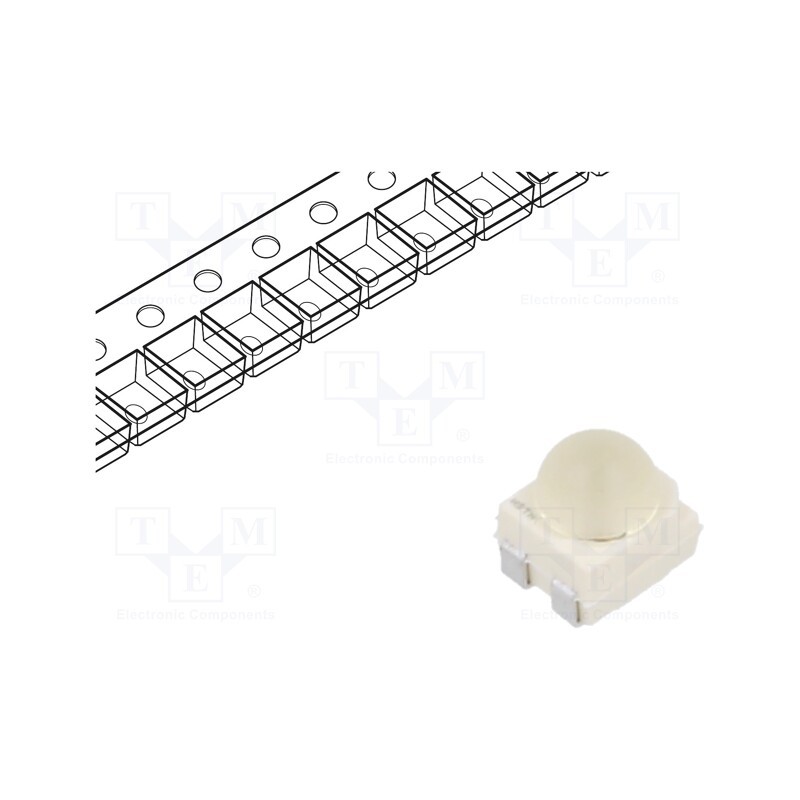 10 pcs : LS E65B-V1BB-1-1 - LED, SMD, PLCC4, red, 710÷2800mcd, 3x3.4x3.5mm, 60°, 1.9÷2.5V, 50mA
