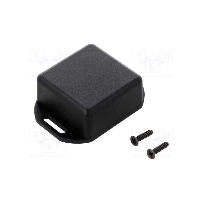 10 pcs : 1551PFLBK - Enclosure: multipurpose, X: 40mm, Y: 40mm, Z: 20mm, with fixing lugs
