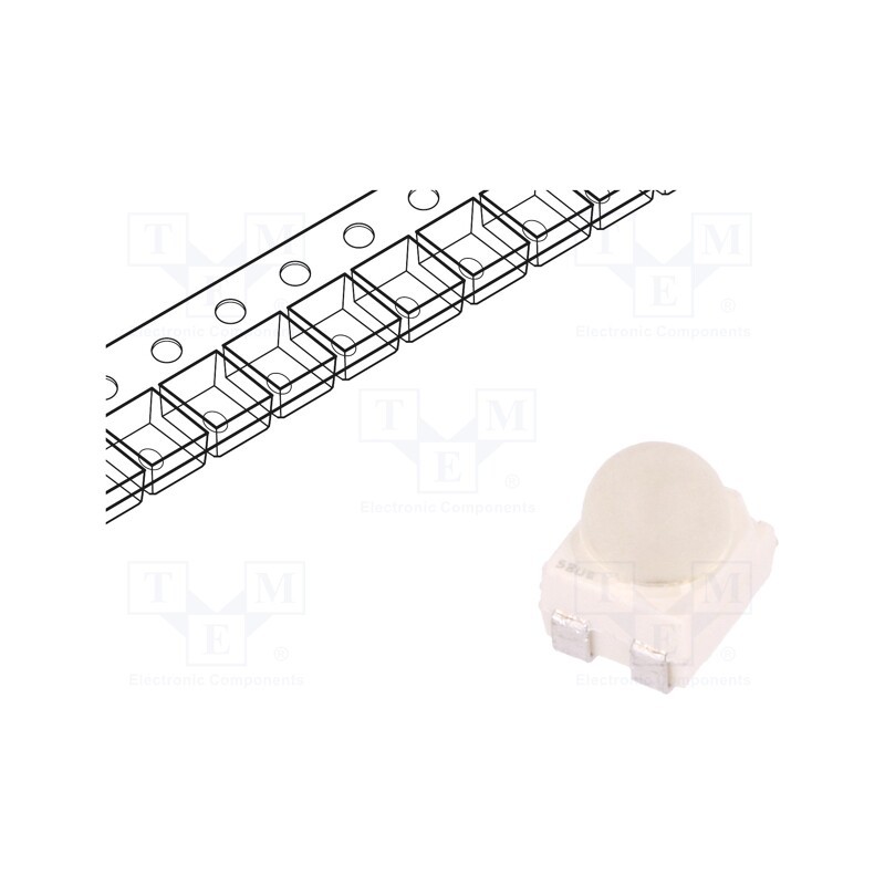 10 pcs : LA E63B-CBEA-24-1 - LED, SMD, 3528,PLCC4, amber, 2÷4lm, 3.5x2.8x3.8mm, 30°, 1.9÷2.5V