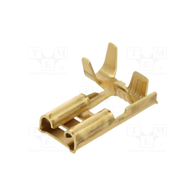 50 pcs : BM 01295 - Terminal: flat, 6.3mm, 0.8mm, female, 1.5÷2.5mm2, crimped, brass