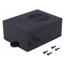 10 pcs : KM-36 BK - Enclosure: for alarms, X: 64mm, Y: 85mm, Z: 36mm, ABS, black