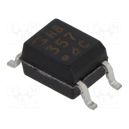 10 pcs : PC357NJ0000F - Optocoupler, SMD, Ch: 1, OUT: transistor, Uinsul: 3.75kV, Uce: 80V
