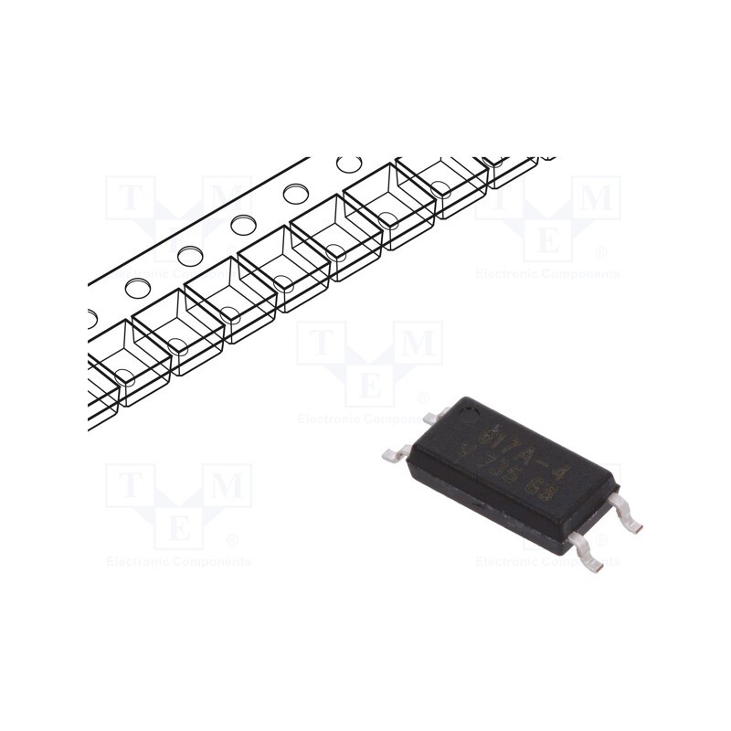 10 pcs : VOL617A-4T - Optocoupler, SMD, Ch: 1, OUT: transistor, Uinsul: 5kV, Uce: 80V, SOP4L