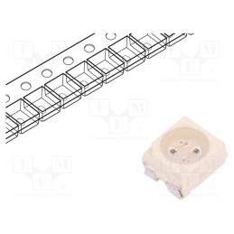 10 pcs : VLMKE3400-GS08 - LED, SMD, 3528,PLCC4, red, 56÷180mcd, 3.5x2.8x1.75mm, 60°, 1.9÷2.6V