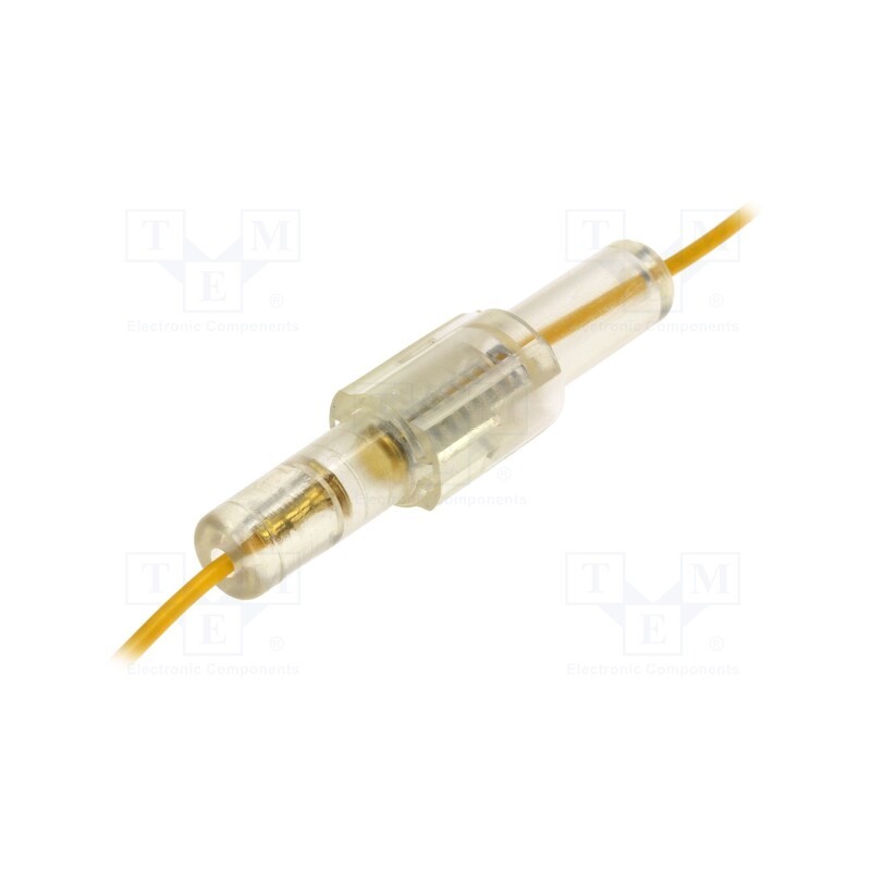 10 pcs : - Fuse holder, cylindrical fuses, 5x30mm,6.3x32mm, 750mm2, yellow