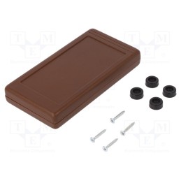 10 pcs : Z34A BROWN ABS - Enclosure: multipurpose, X: 68mm, Y: 129mm, Z: 20mm, ABS, brown
