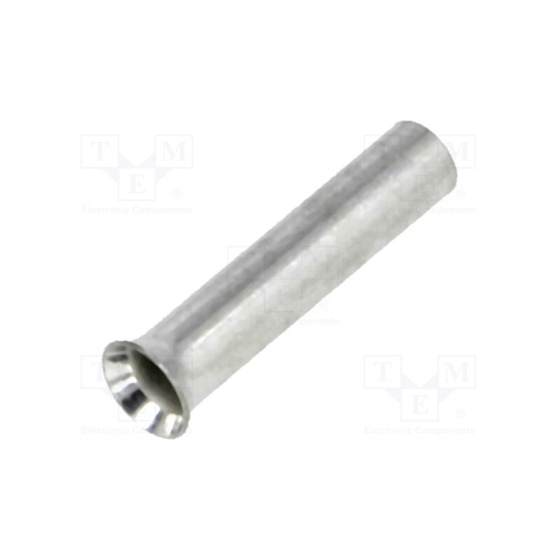 100 pcs : BM 01505 - Tip: bootlace ferrule, non-insulated, copper, 1.5mm2, 10mm, tinned