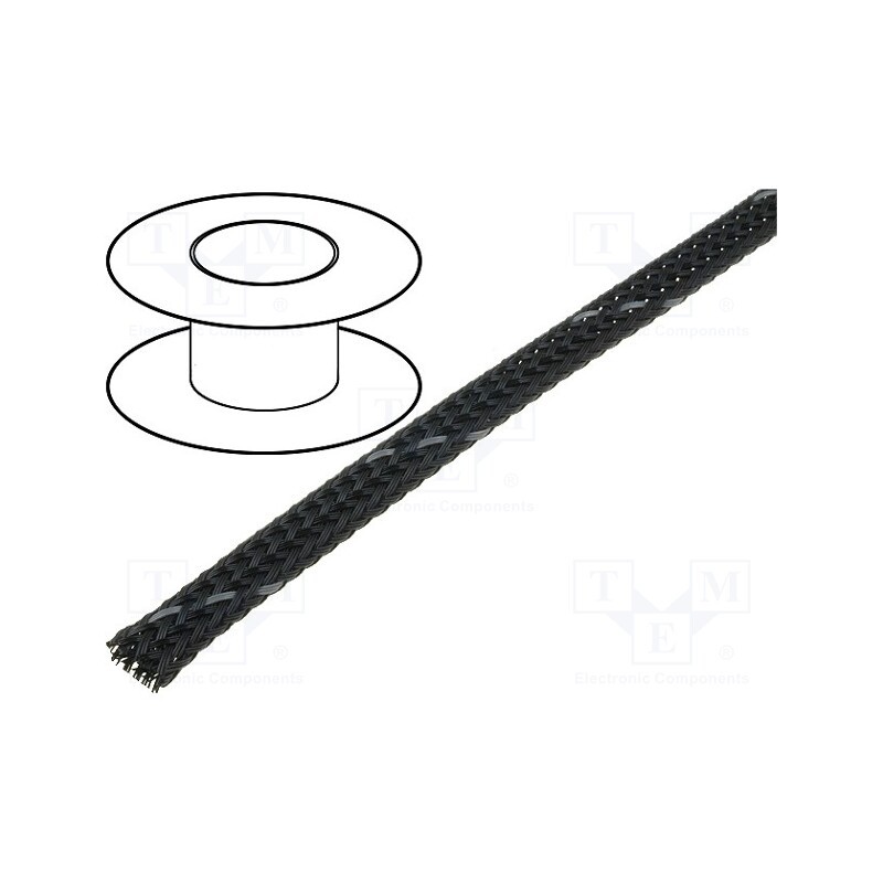 10 m : - Braid, polyester, Package: 100m, ØBraid : 3÷7,nom.4mm, dark grey