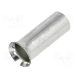 100 pcs : BM 01506 - Tip: bootlace ferrule, non-insulated, copper, 2.5mm2, 7mm, tinned